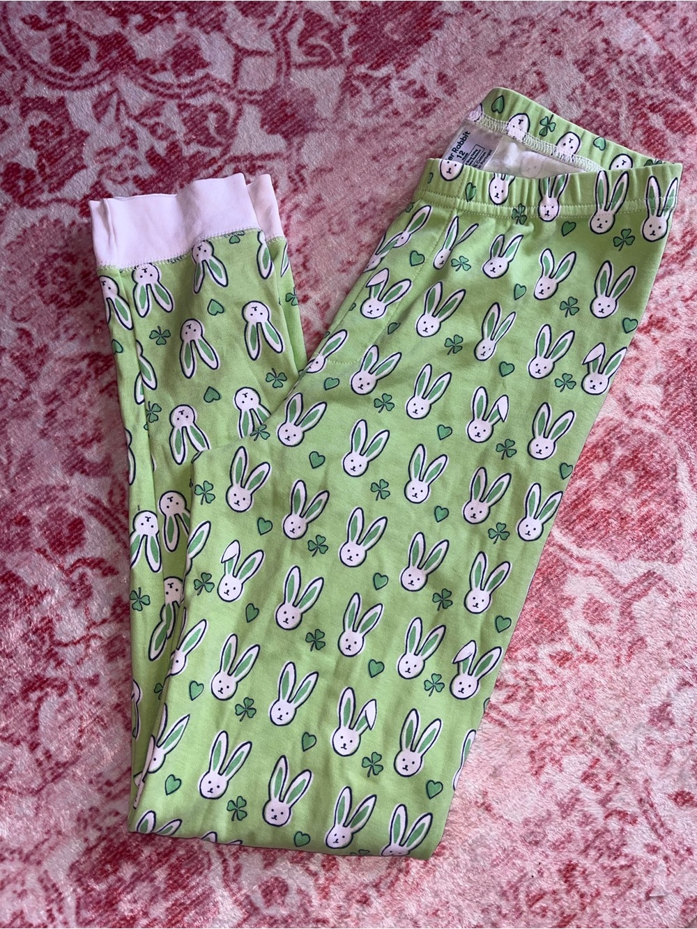 Roller Rabbit Green Bunny-Print Pants